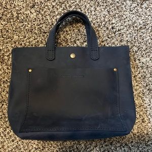 EUC Portland Leather ORIGINAL Deep Water mini crossbody tote